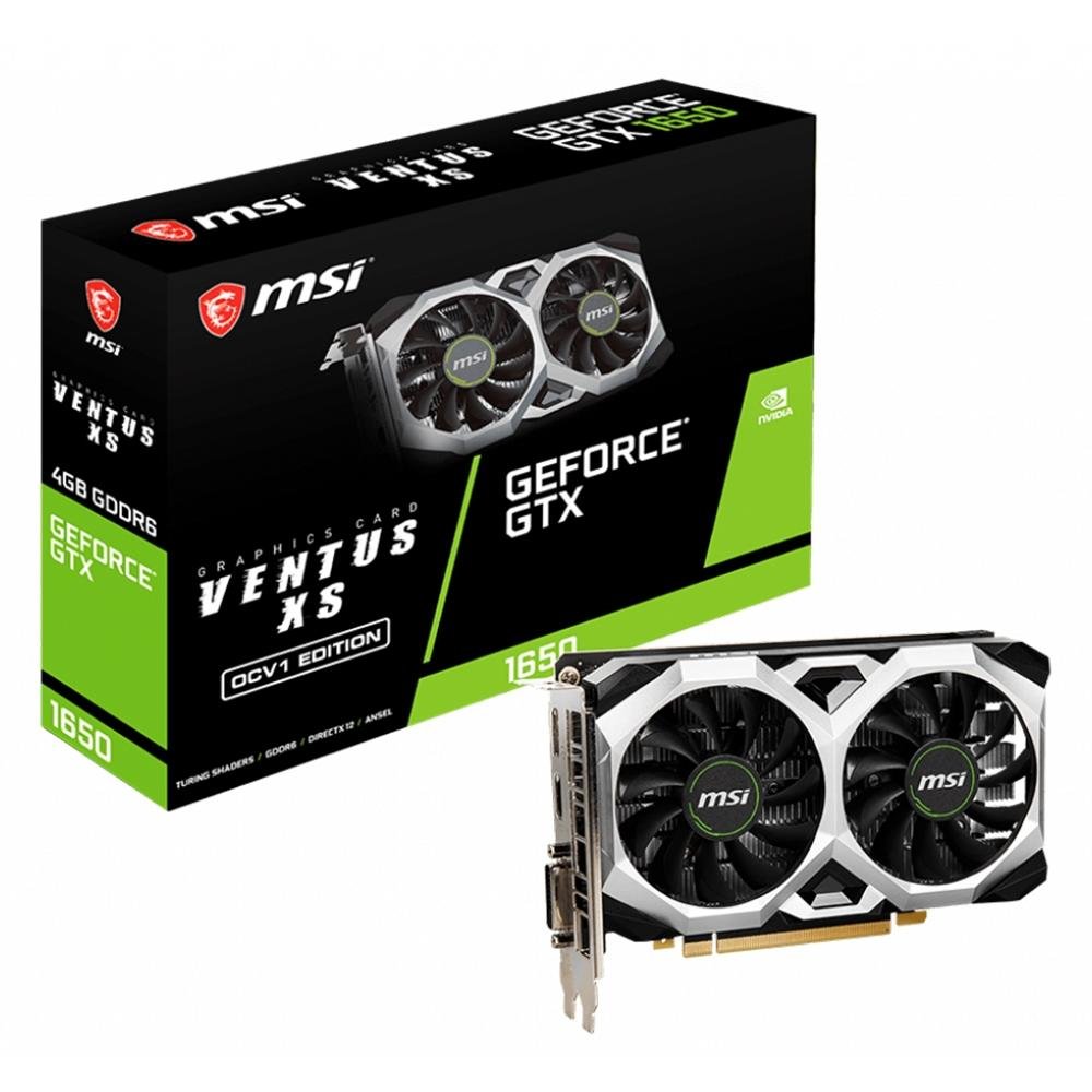 Placa de Vídeo GTX 1650 D6 Ventus OCV1 MSI NVIDIA GeForce, 4GB GDDR6 - 912-V809-4057