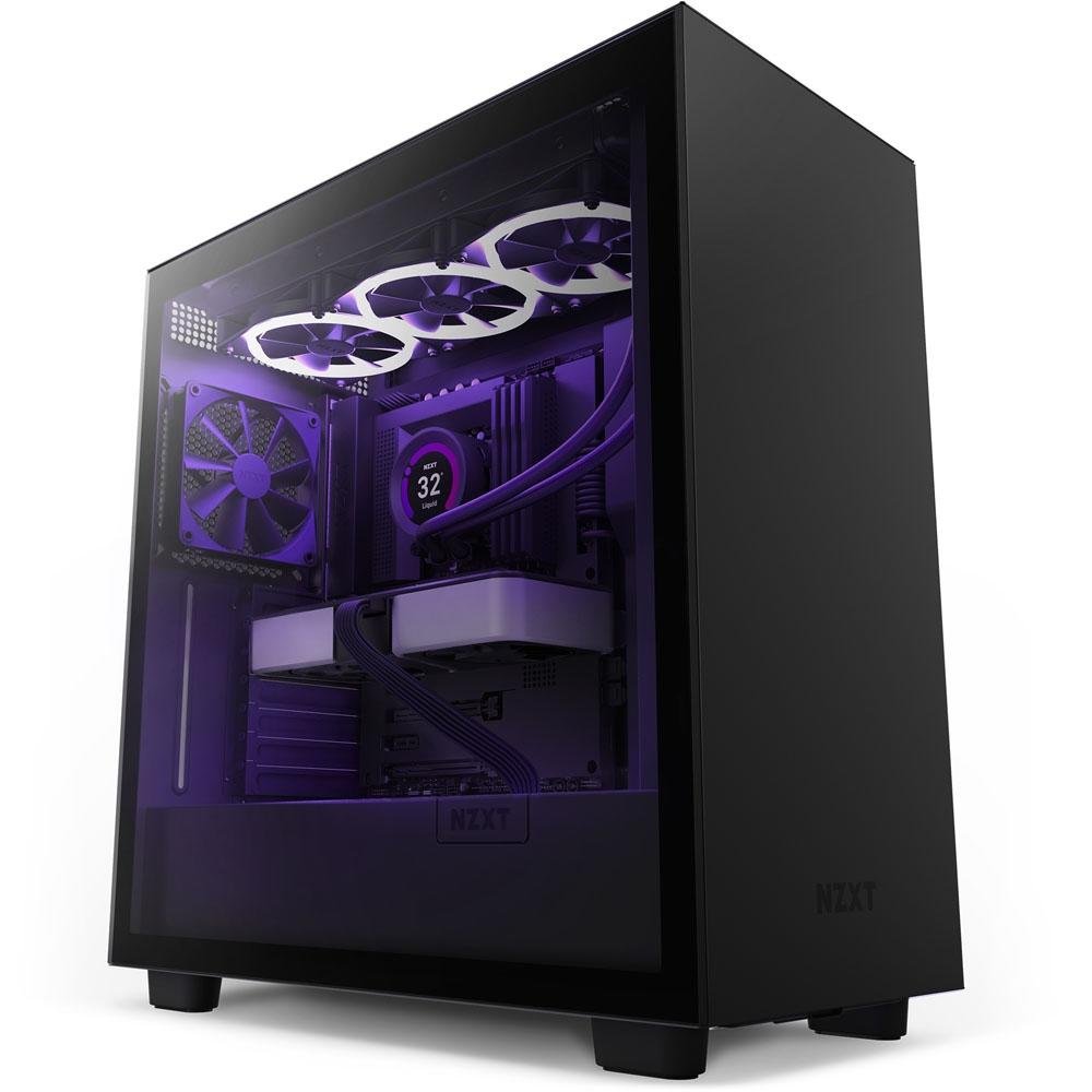 Gabinete NZXT H7, Mid Tower, ATX, Lateral em Vidro Temperado, 2x Fans, Preto - CM-H71BB-01