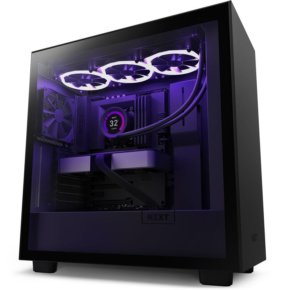 Imagem 11 de 15 do produto Gabinete NZXT H7, Mid Tower, ATX, Lateral em Vidro Temperado, 2x Fans, Preto - CM-H71BB-01