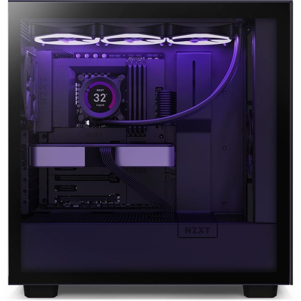 Imagem 15 de 15 do produto Gabinete NZXT H7, Mid Tower, ATX, Lateral em Vidro Temperado, 2x Fans, Preto - CM-H71BB-01