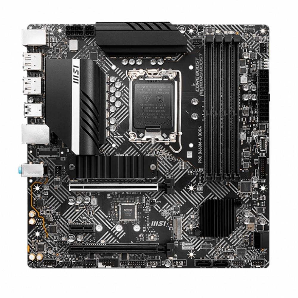 Placa Mãe MSI PRO B660M-A, LGA 1700, mATX, DDR4 - 911-7D43-004