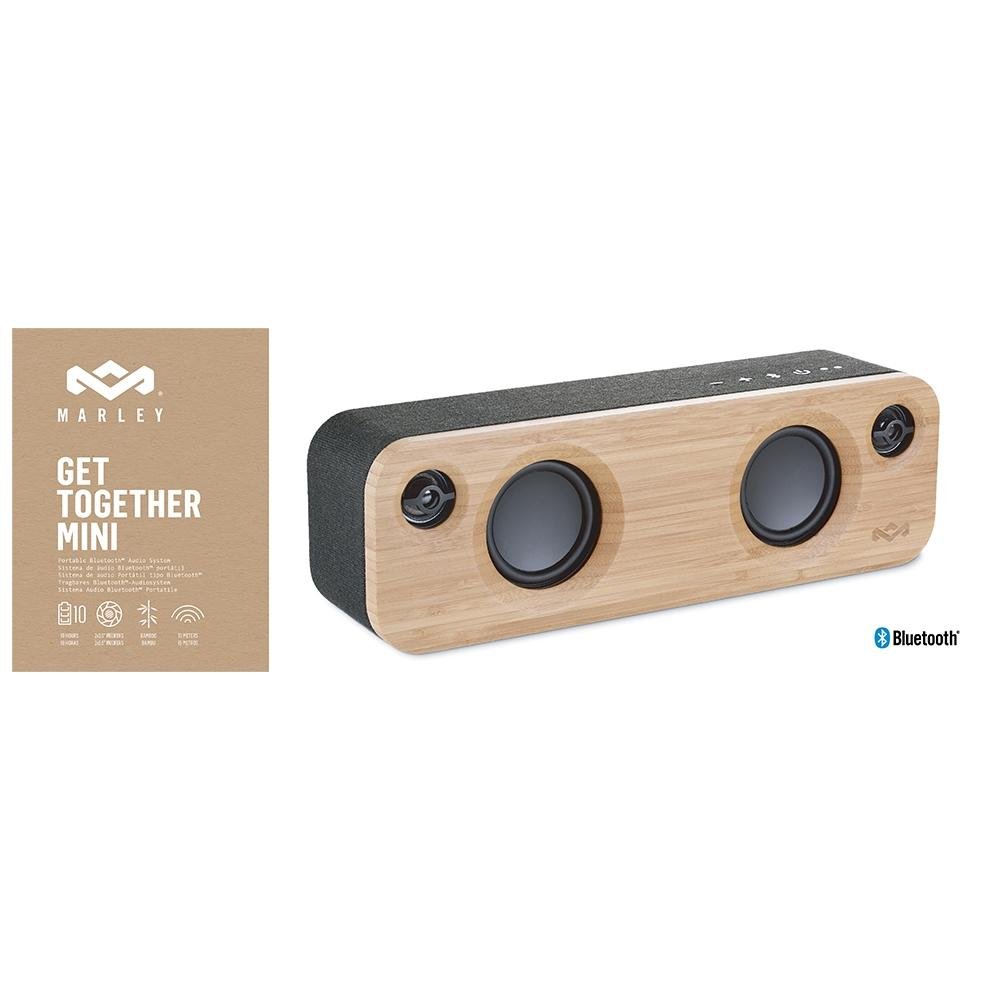 Caixa de Som Portátil House Of Marley Get Together Mini, Bluetooth, 12W, Micro USB, Preto - FKAM00000600FGR