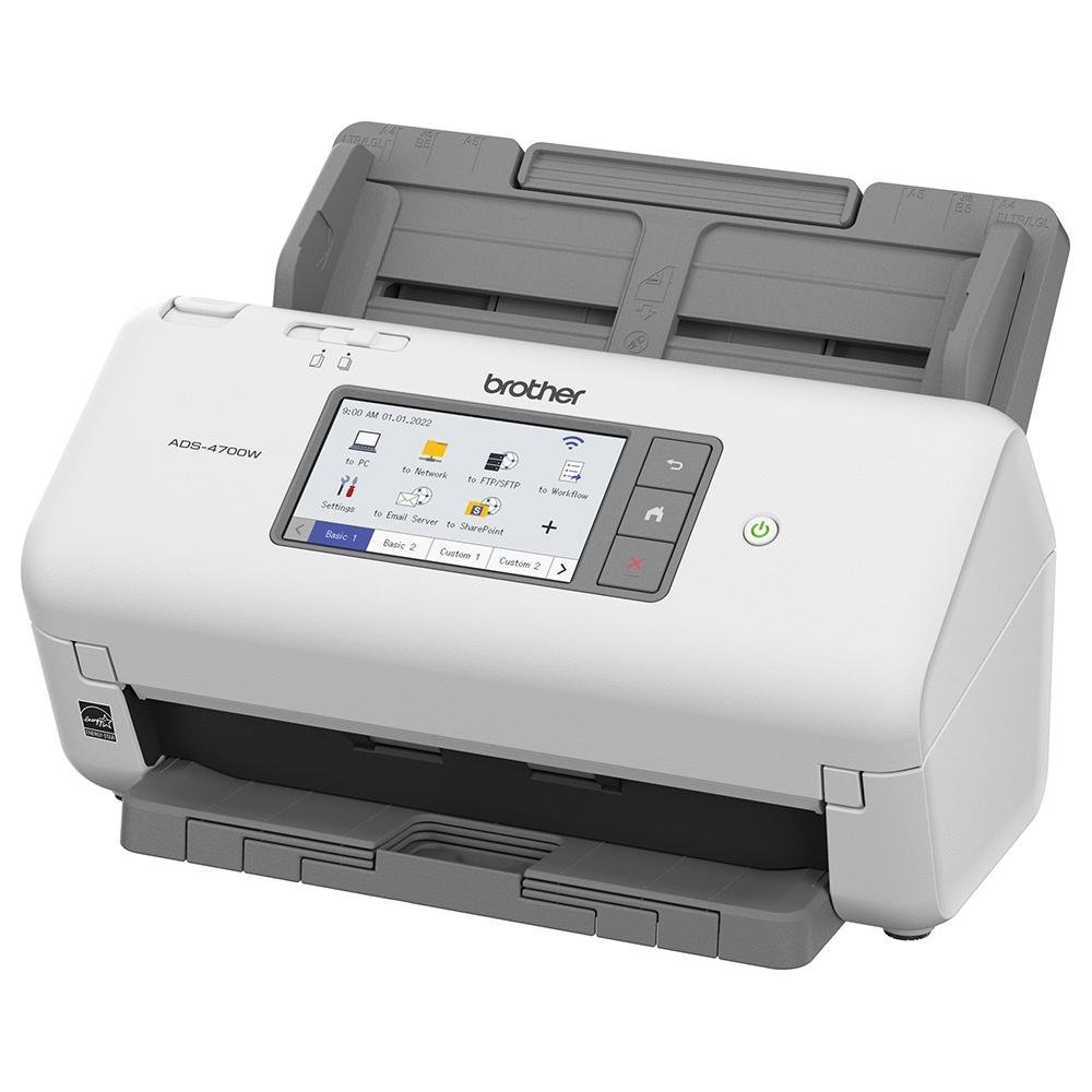 Imagem 3 de 5 do produto Scanner de Mesa Brother ADS-4700W, A4, Duplex, Wireless, Ethernet, USB, Branco e Preto - ADS4700W