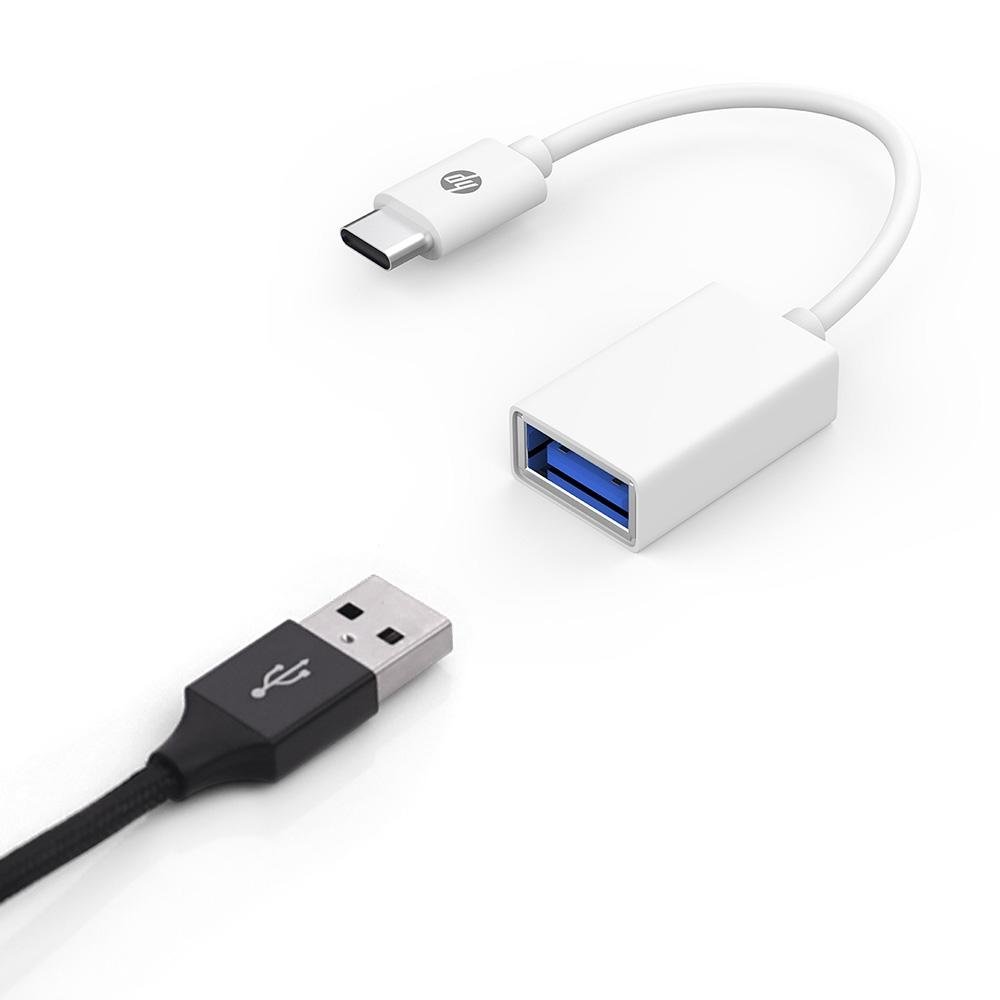 Imagem 4 de 4 do produto Adaptador HP USB-C para USB A, Branco, DHC-TC105 - 9YF06AA