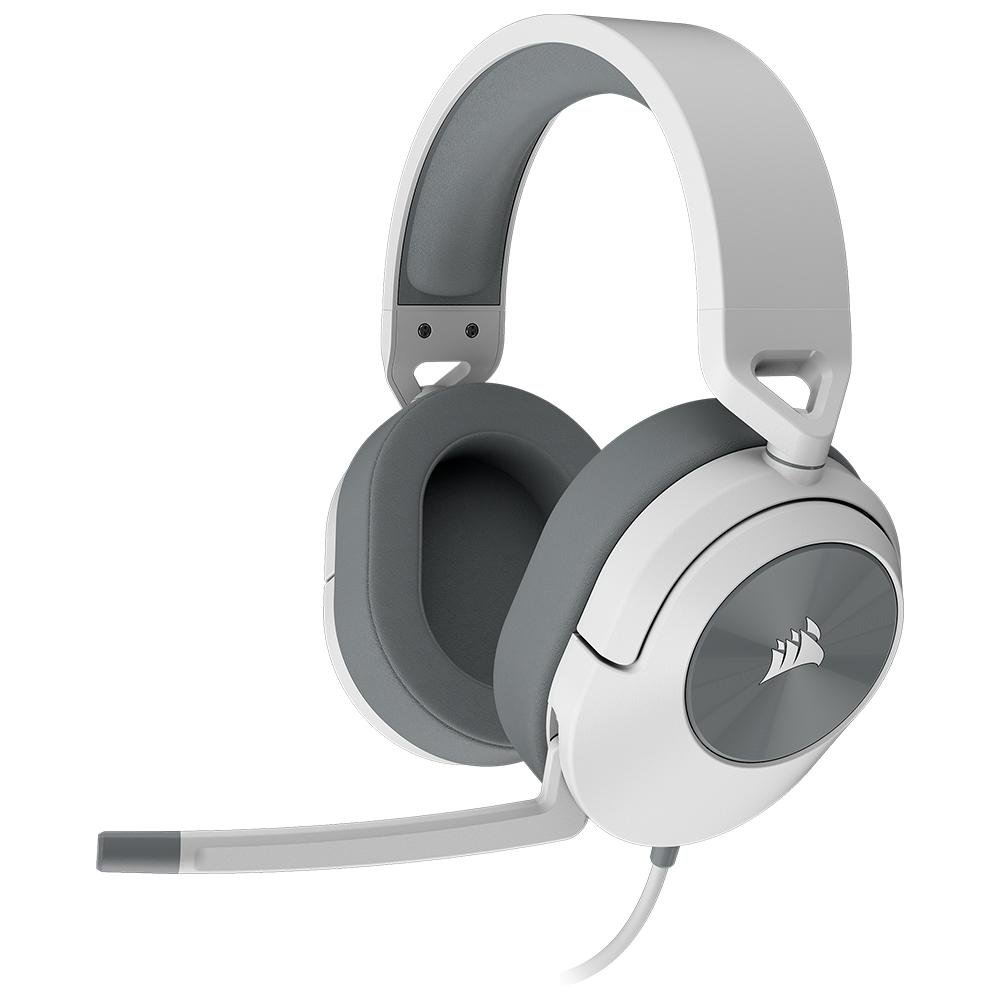 Headset Gamer Corsair HS55 USB/P2, Surround 7.1, Drivers 50mm, Branco - CA-9011266-NA Headset Gamer Corsair HS55 USB/P2, Surround 7.1, Drivers 50mm, Branco - CA-9011266-NA