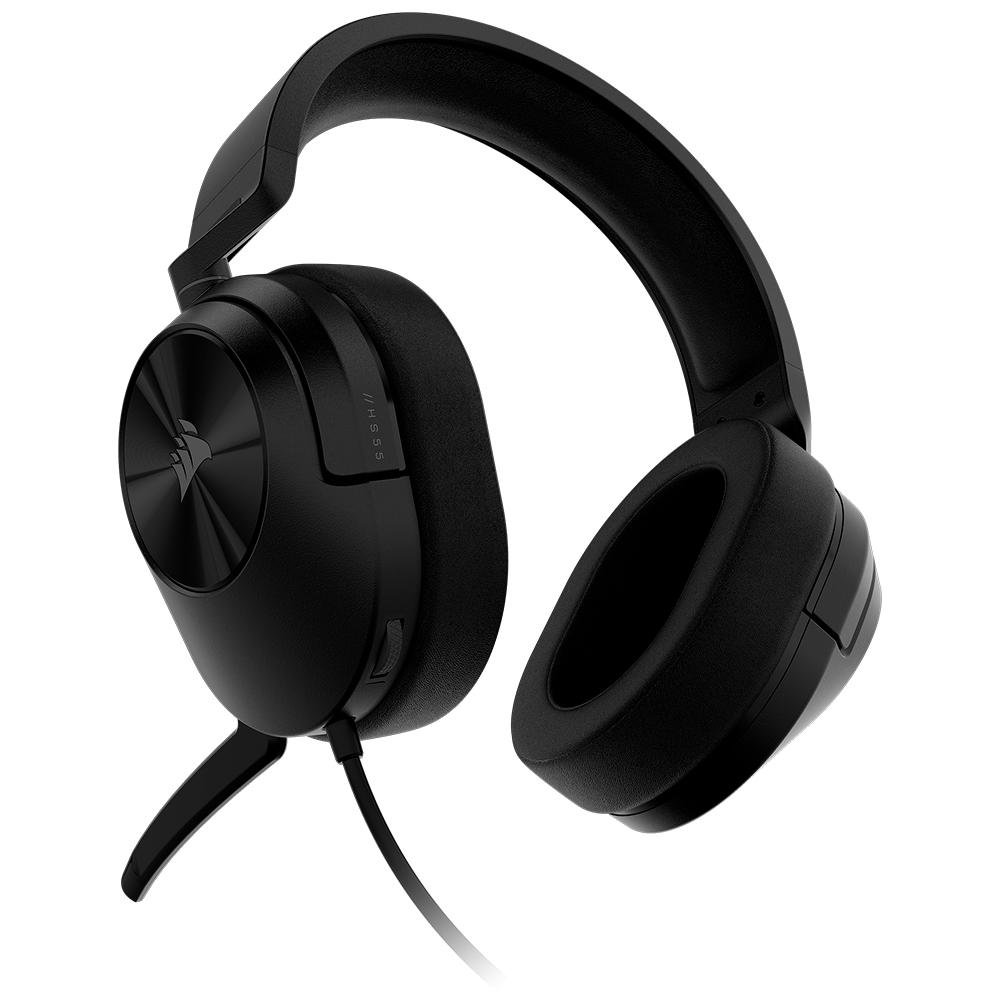 Headset Gamer Corsair HS55 Stereo P2 3.5mm, Drivers 50mm, Carbono - CA-9011260-NA Headset Gamer Corsair HS55 Stereo P2 3.5mm, Drivers 50mm, Carbono - CA-9011260-NA