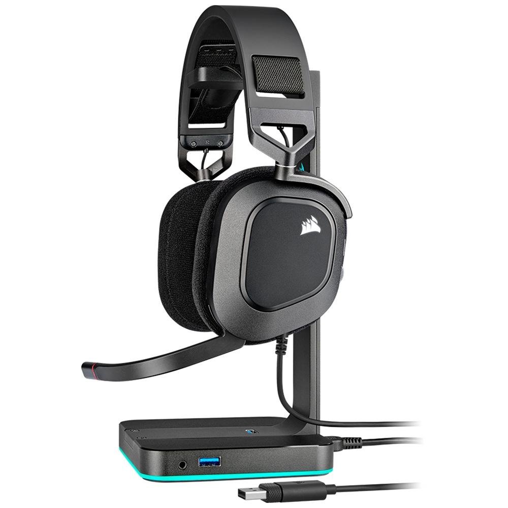 Headset Gamer Corsair HS80 Premium, RGB, Surround, Dolby 7.1, Drivers 50mm, Preto - CA-9011237-NA - view 5