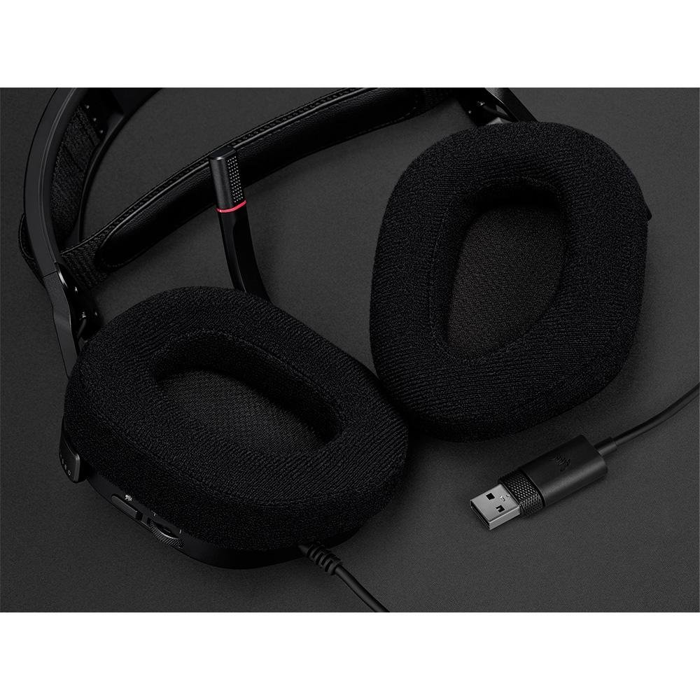 Headset Gamer Corsair HS80 Premium, RGB, Surround, Dolby 7.1, Drivers 50mm, Preto - CA-9011237-NA - view 7