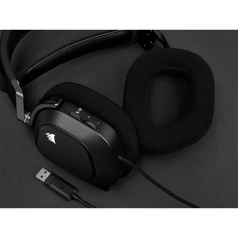 Headset Gamer Corsair HS80 Premium, RGB, Surround, Dolby 7.1, Drivers 50mm, Preto - CA-9011237-NA - view 8