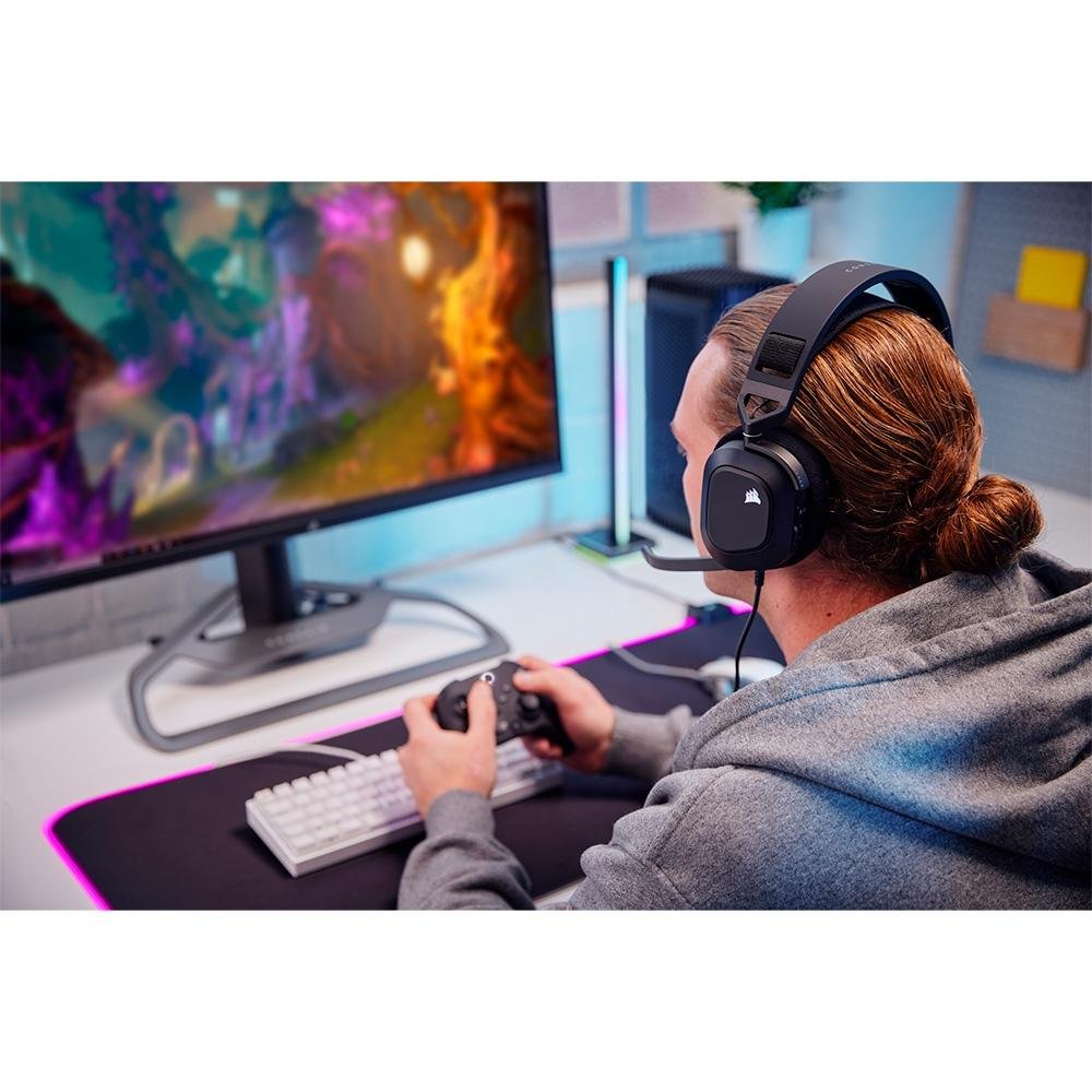 Headset Gamer Corsair HS80 Premium, RGB, Surround, Dolby 7.1, Drivers 50mm, Preto - CA-9011237-NA - view 12