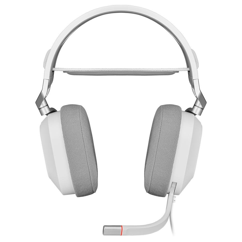 Headset Gamer CORSAIR HS80 RGB USB Branco | KaBuM!