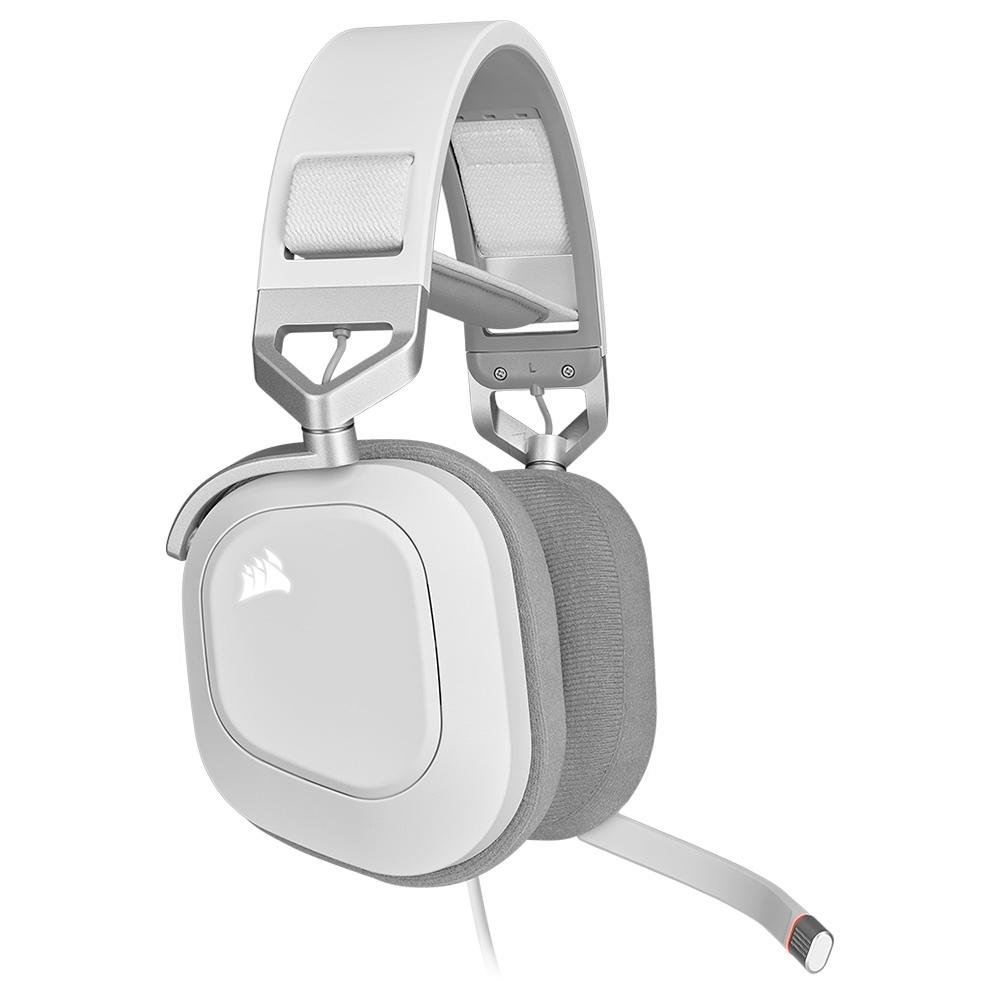 Imagem 16 de 17 do produto Headset Gamer Corsair HS80 Premium, RGB, Surround, Dolby 7.1, Drivers 50mm, Branco - CA-9011238-NA
