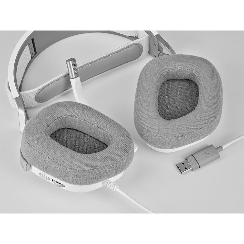 Headset Gamer ( Balão.info) HS80 Premium, RGB, Surround, Dolby 7.1, Drivers 50mm, Branco - CA-( Balão.info)-NA - foto 12