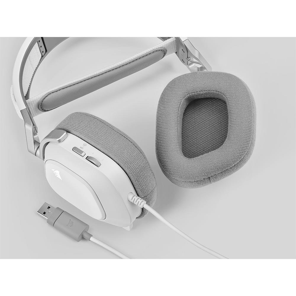 Headset Gamer ( Balão.info) HS80 Premium, RGB, Surround, Dolby 7.1, Drivers 50mm, Branco - CA-( Balão.info)-NA - foto 11
