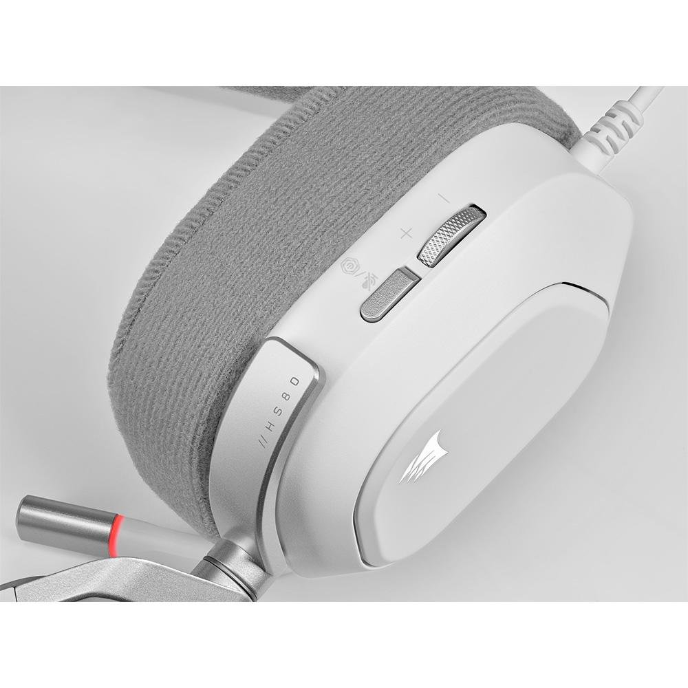 Headset Gamer ( Balão.info) HS80 Premium, RGB, Surround, Dolby 7.1, Drivers 50mm, Branco - CA-( Balão.info)-NA - foto 2