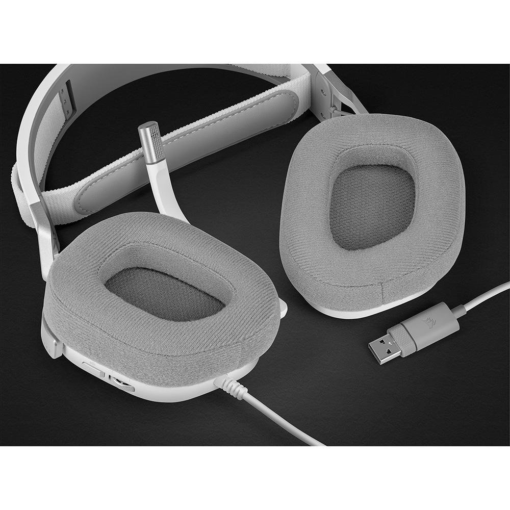 Headset Gamer ( Balão.info) HS80 Premium, RGB, Surround, Dolby 7.1, Drivers 50mm, Branco - CA-( Balão.info)-NA - foto 9
