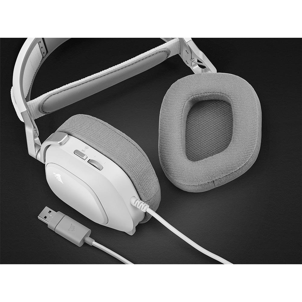 Headset Gamer ( Balão.info) HS80 Premium, RGB, Surround, Dolby 7.1, Drivers 50mm, Branco - CA-( Balão.info)-NA - foto 8