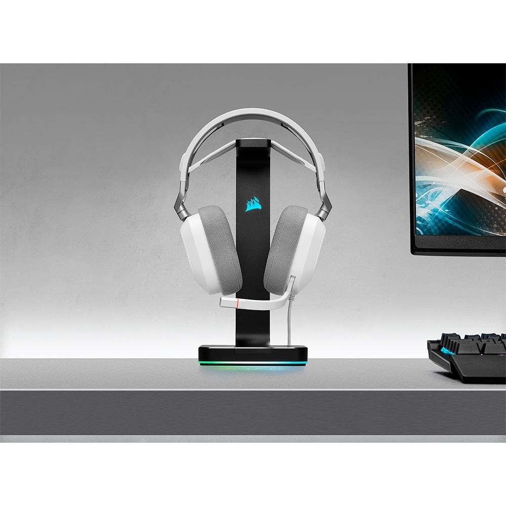 Headset Gamer ( Balão.info) HS80 Premium, RGB, Surround, Dolby 7.1, Drivers 50mm, Branco - CA-( Balão.info)-NA - foto 6