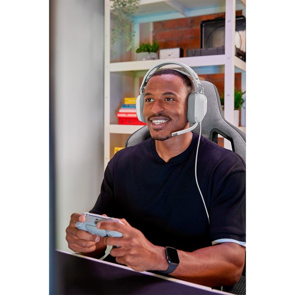Headset Gamer ( Balão.info) HS80 Premium, RGB, Surround, Dolby 7.1, Drivers 50mm, Branco - CA-( Balão.info)-NA - foto 3