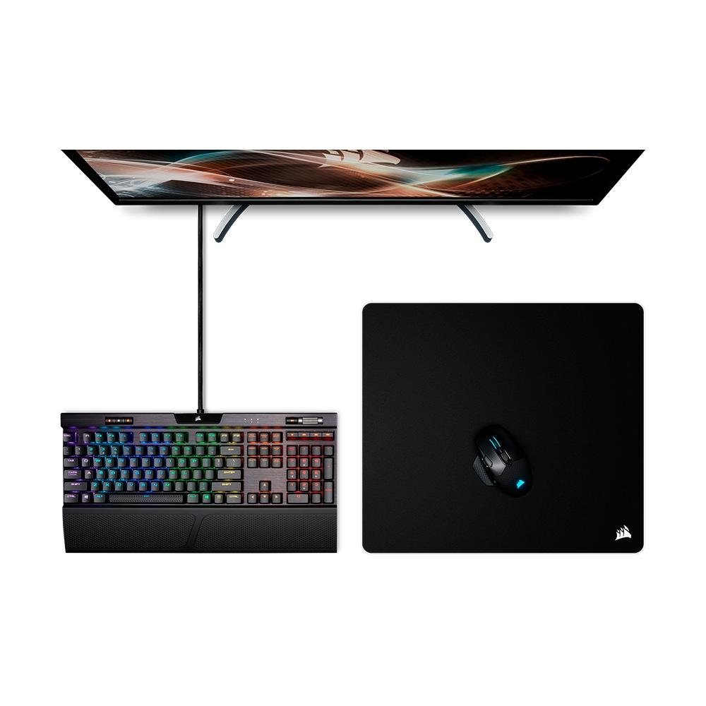 Imagem 3 de 20 do produto Mousepad Gamer Corsair MM200 PRO XL, Grande (450x400mm), Preto - CH-9412660-WW
