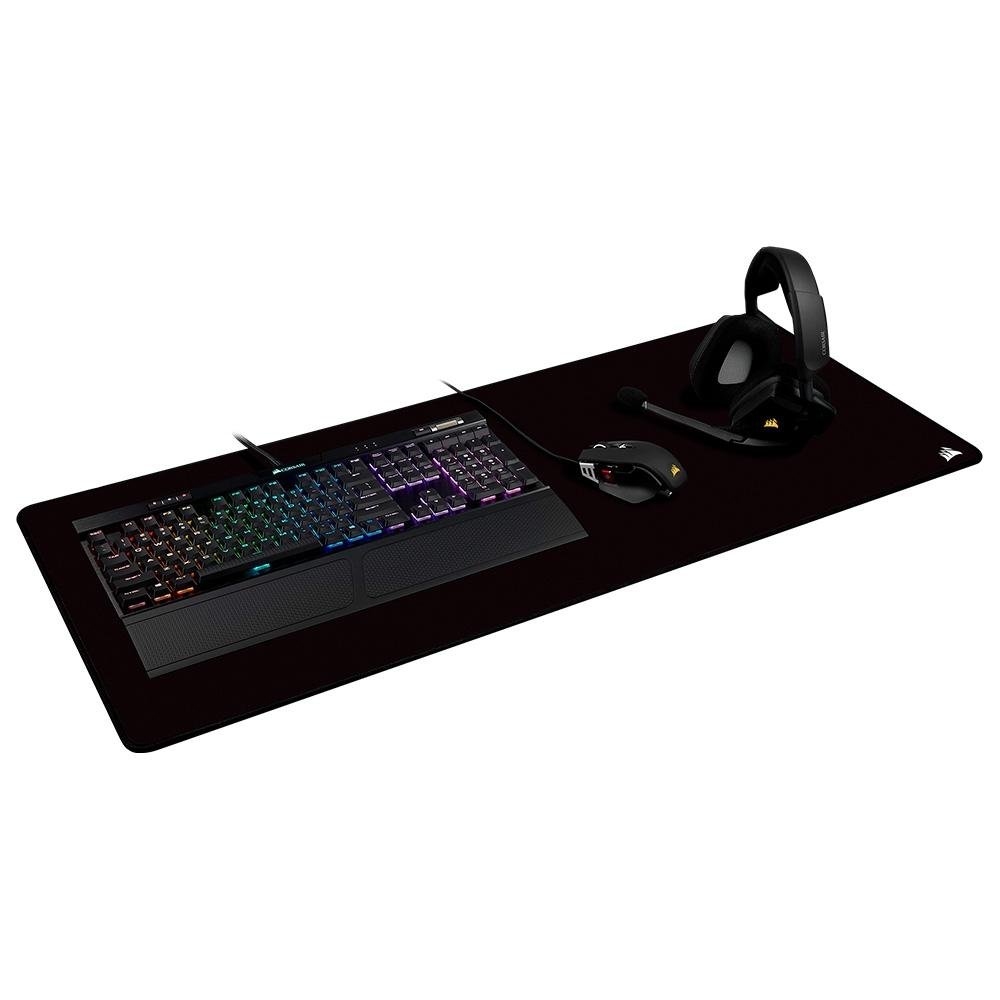 Imagem 11 de 16 do produto Mousepad Gamer Corsair MM350 PRO XL Estendido, Grande, (930x400mm), Resistente a Respingos, Preto - CH-9413770-WW
