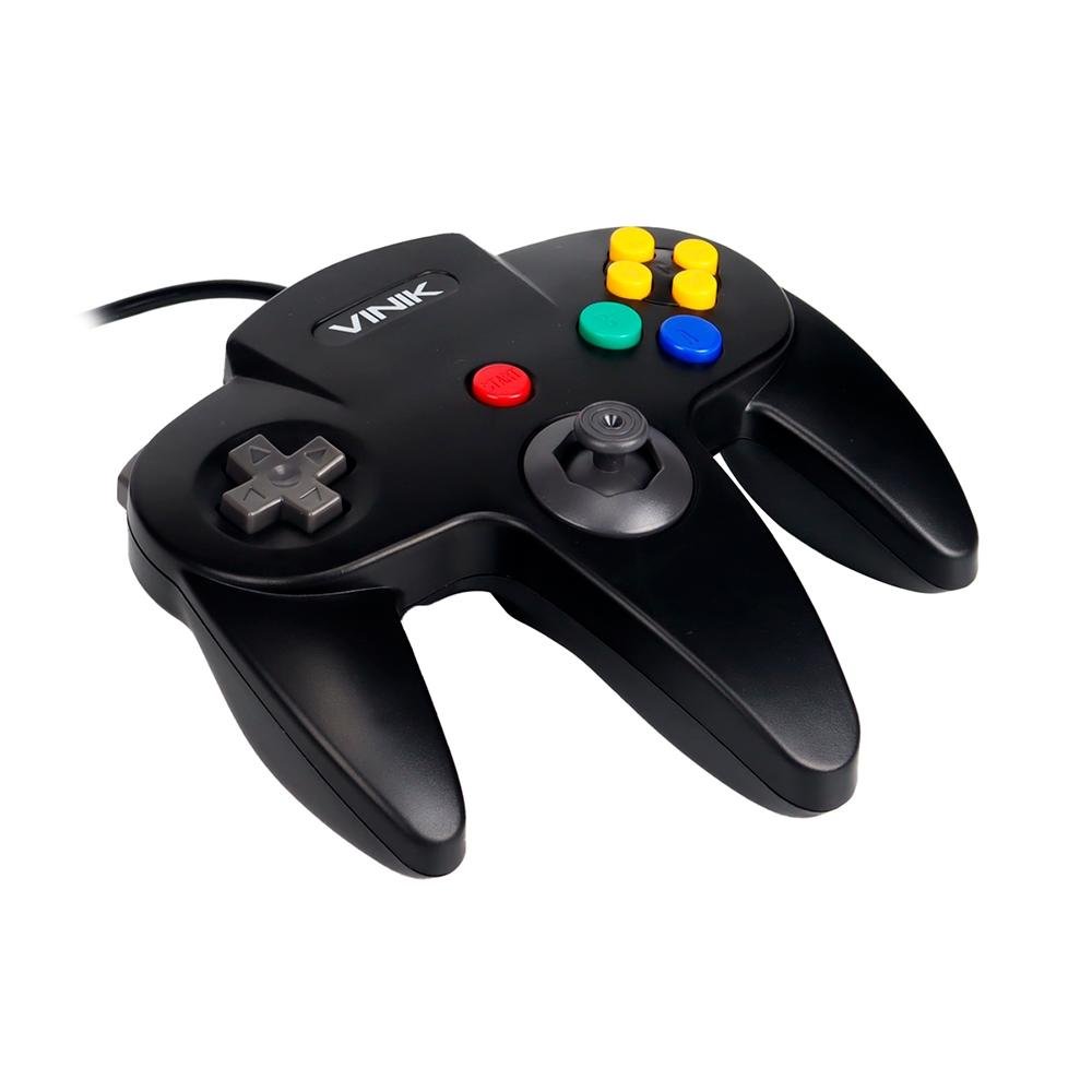 Imagem 2 de 9 do produto Controle N64 para PC Vinik, USB, Preto - 107487