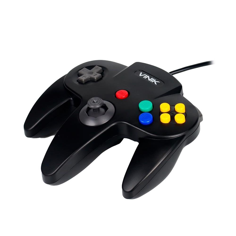 Imagem 3 de 9 do produto Controle N64 para PC Vinik, USB, Preto - 107487