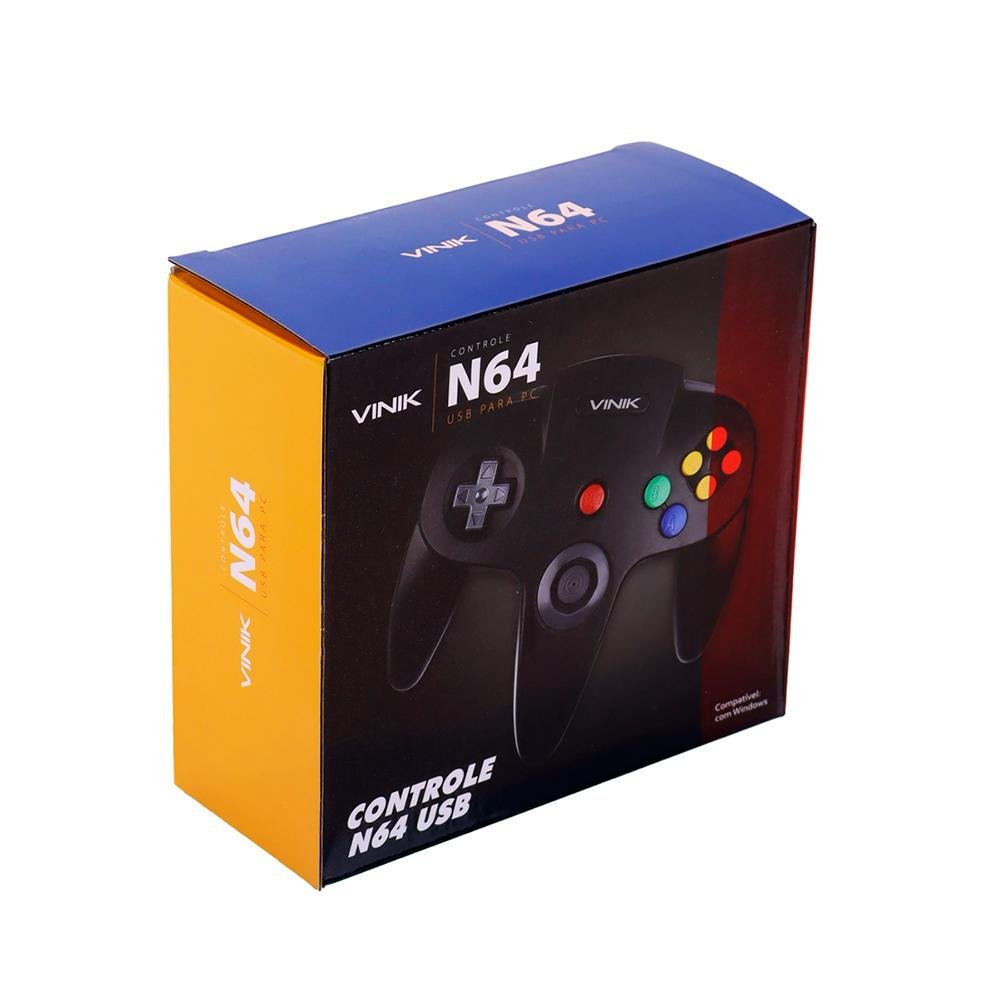 Imagem 7 de 9 do produto Controle N64 para PC Vinik, USB, Preto - 107487