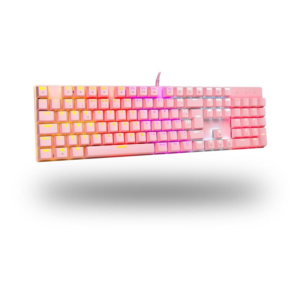 Imagem 3 de 7 do produto Teclado Mecânico Gamer Dazz Orion Essential, RGB, Switch YH Blue, ABNT2, Rosa - 62000132