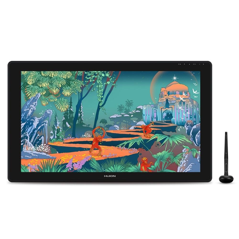 Mesa Digitalizadora Huion Kamvas Plus 24, Tela QHD 2.5K IPS, 5080 LPI, USB-C, USB, Preto - GS2402