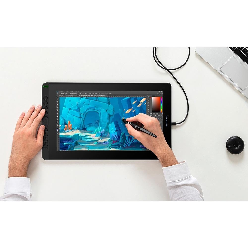 Mesa Digitalizadora Huion Kamvas Pro 16, Tela Full HD, 8192 Níveis de Pressão, 10 botões programáveis, USB, Preto - RDS160-K - view 9