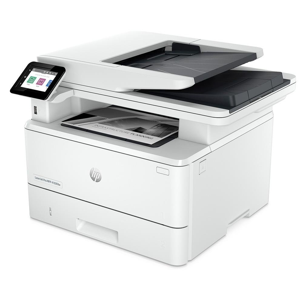 Impressora Multifuncional HP Laser PRO 4103fdw Mono, Wifi, Wireless, Ethernet, USB, Duplex, 110v, Branco - 2Z629A_696 - view 2