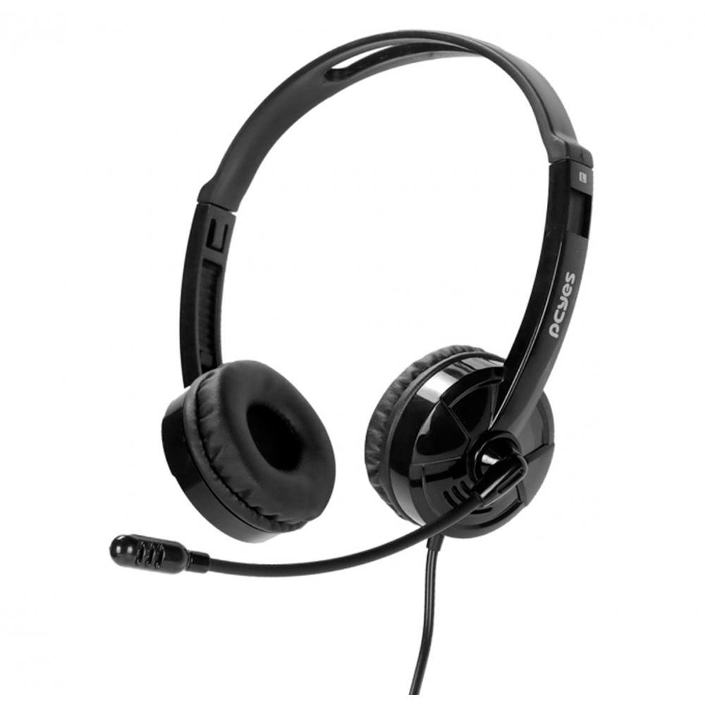 Headset Office Pcyes HB500, Driver 30mm, USB, Preto PHB500