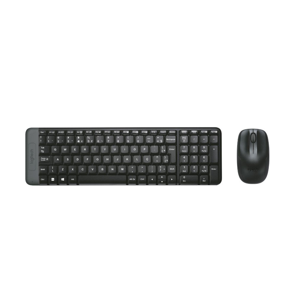 Combo Teclado e Mouse sem fio Logitech MK220 com Design Compacto, Conexão USB, Pilhas Inclusas e Layout ABNT2 - 920-004431