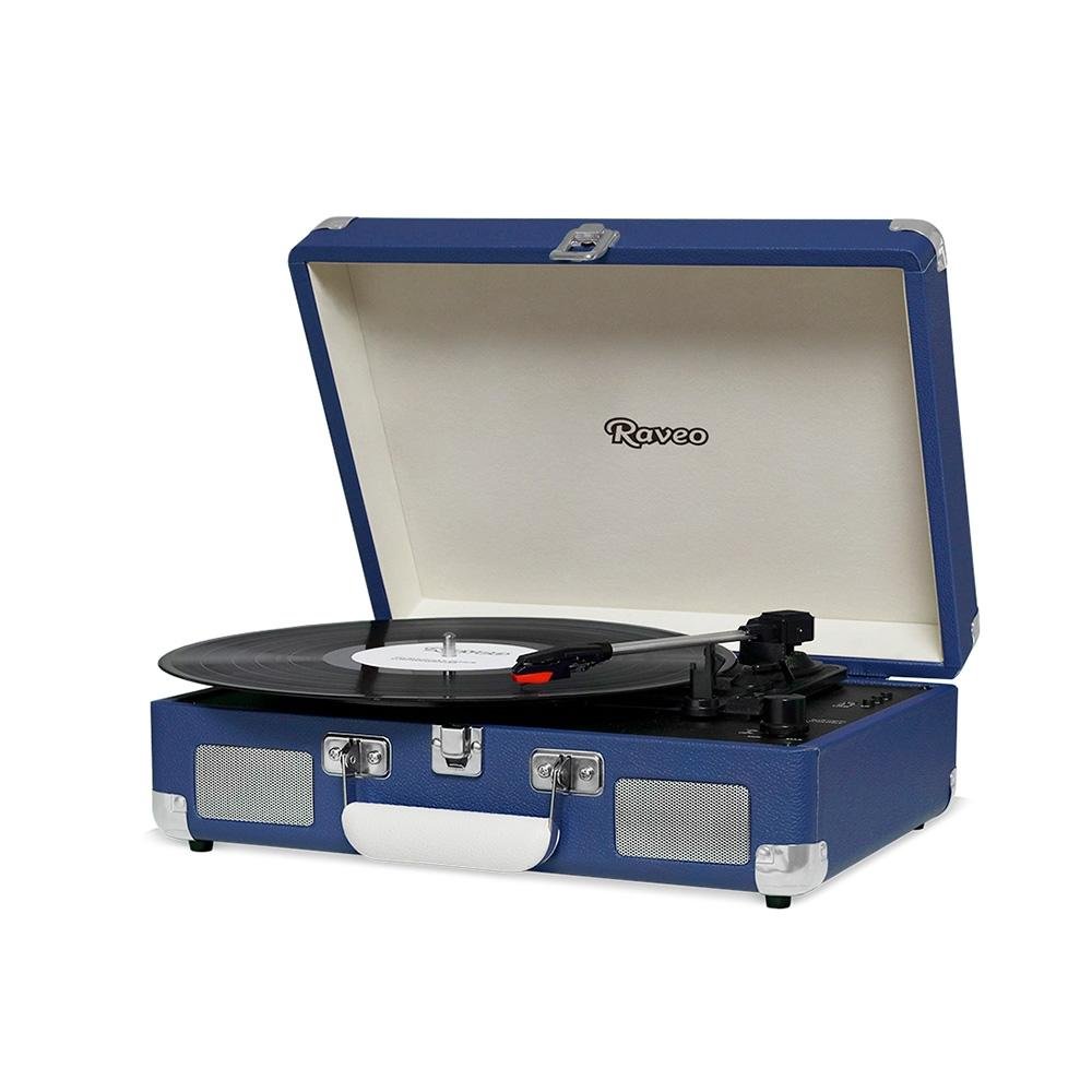 Vitrola HI FI Raveo Sonetto Chrome, Vinyl, Bluetooth, USB, Aux, Navy - 26398 - view 5