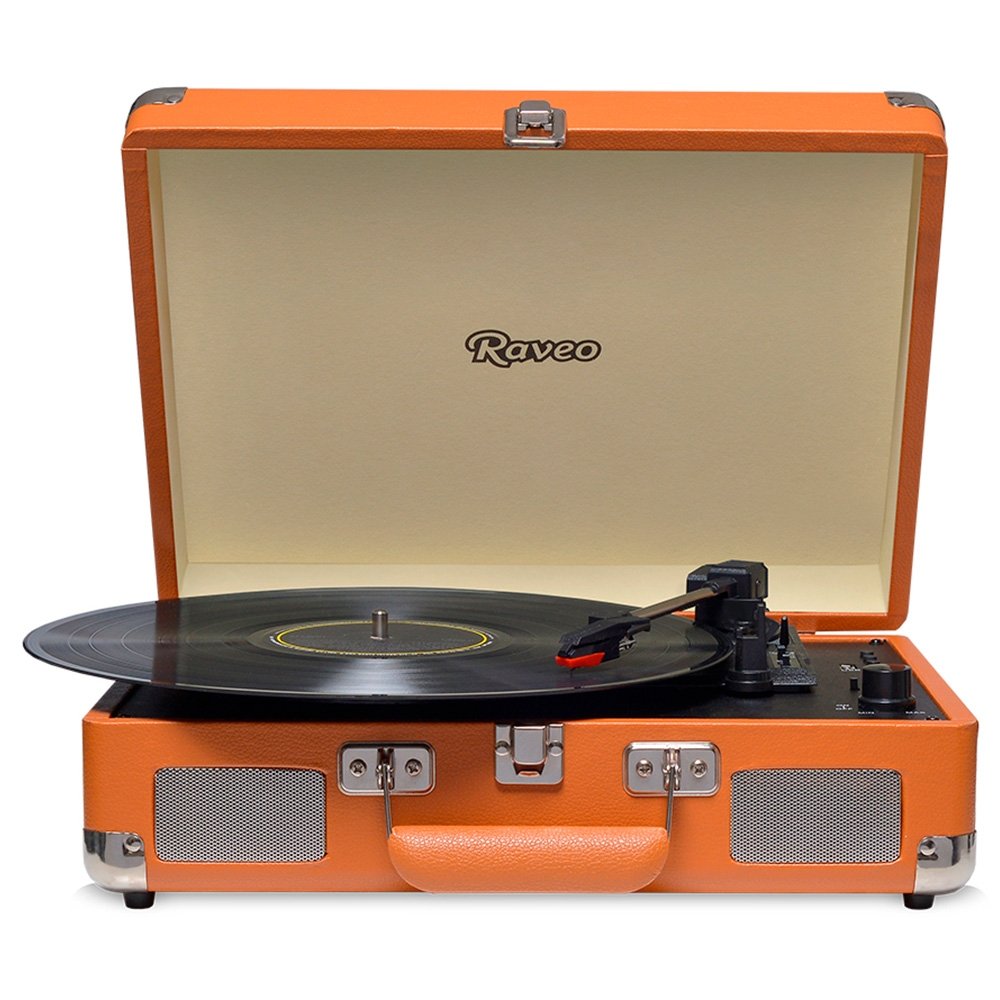 Vitrola HI FI Raveo Sonetto Chrome, Vinyl, Bluetooth, USB, Aux, Caramelo - 26400