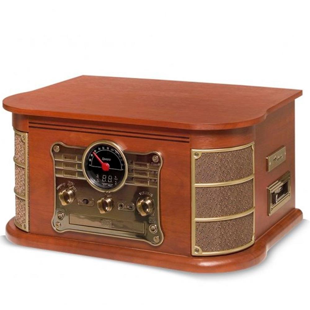 Vitrola HI FI Raveo Spazio, Bluetooth, Gravador, Toca Discos, 25W, Marrom - 26409 - view 4
