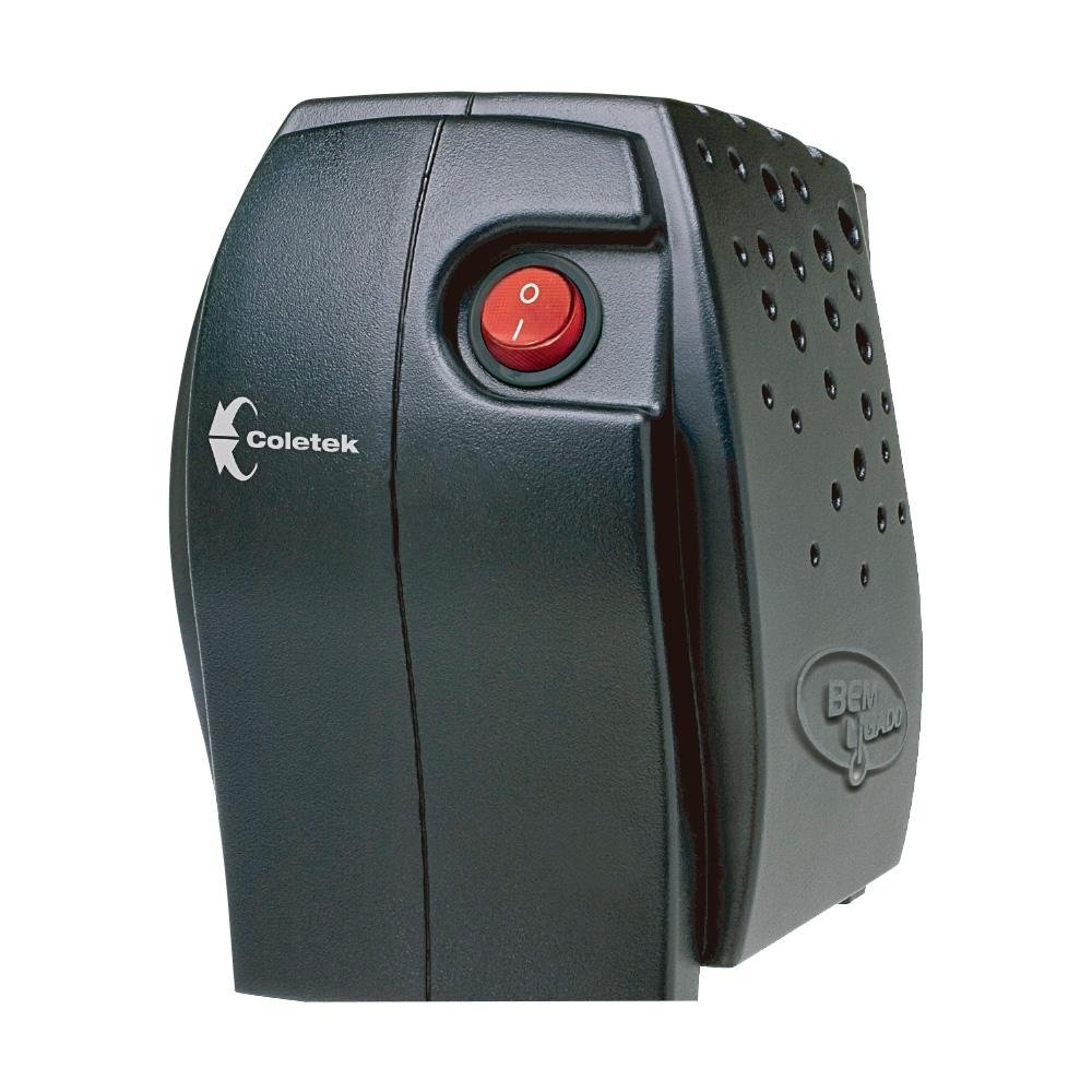Estabilizador Coletek ES-300VA, Entrada Bivolt Manual, Saída 115V, 4 Tomadas, Preto - ES-300VA-BM