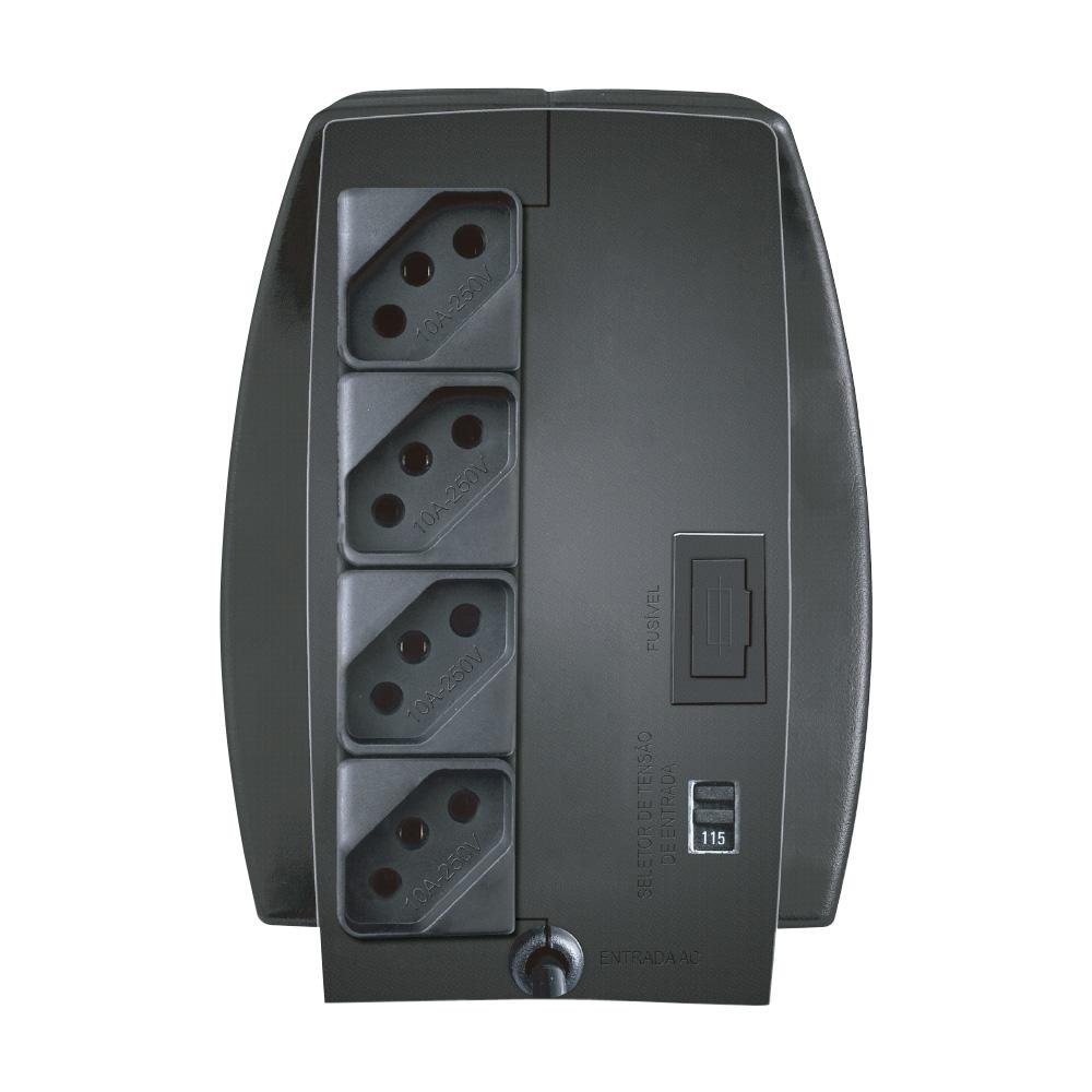 Estabilizador Coletek ES-500VA, Entrada Bivolt Manual, Saída 115V, 4 Tomadas, Preto - ES-500VA-BM - view 2