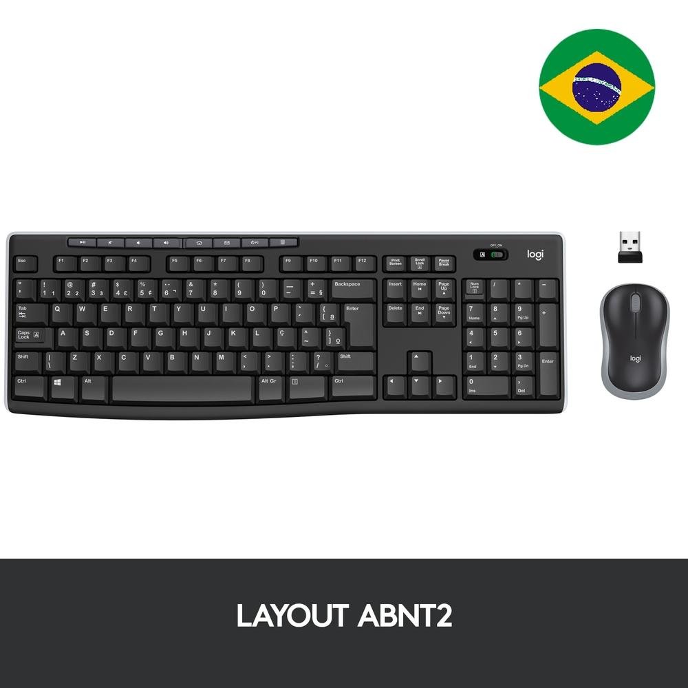 Combo Teclado e Mouse sem fio ( Balão.info) MK270 com Teclas de Mídia de Fácil Acesso, Conexão USB, Pilhas Inclusas e Layout ( Balão.info) -920-( Balão.info - foto 2