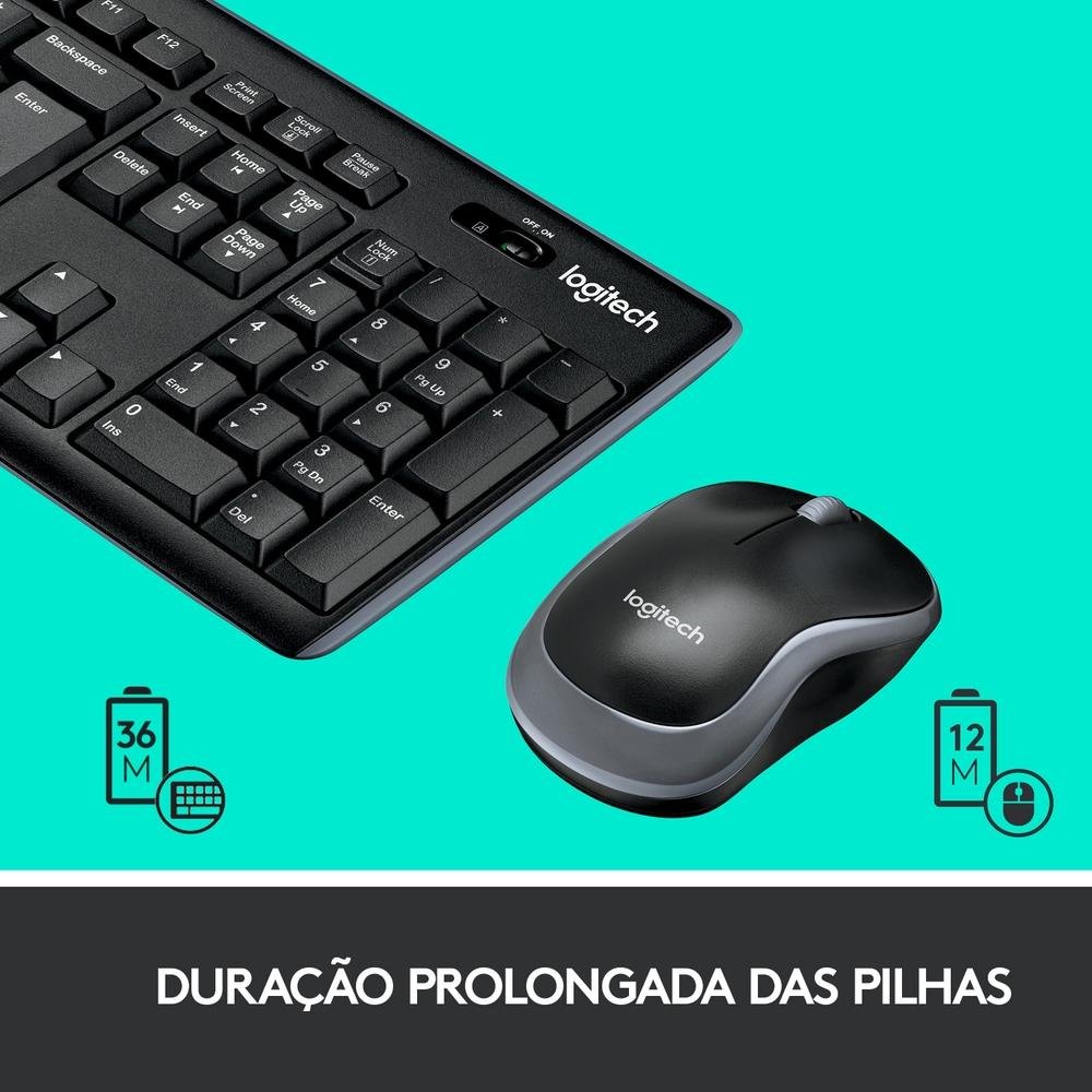 Combo Teclado e Mouse sem fio ( Balão.info) MK270 com Teclas de Mídia de Fácil Acesso, Conexão USB, Pilhas Inclusas e Layout ( Balão.info) -920-( Balão.info - foto 6