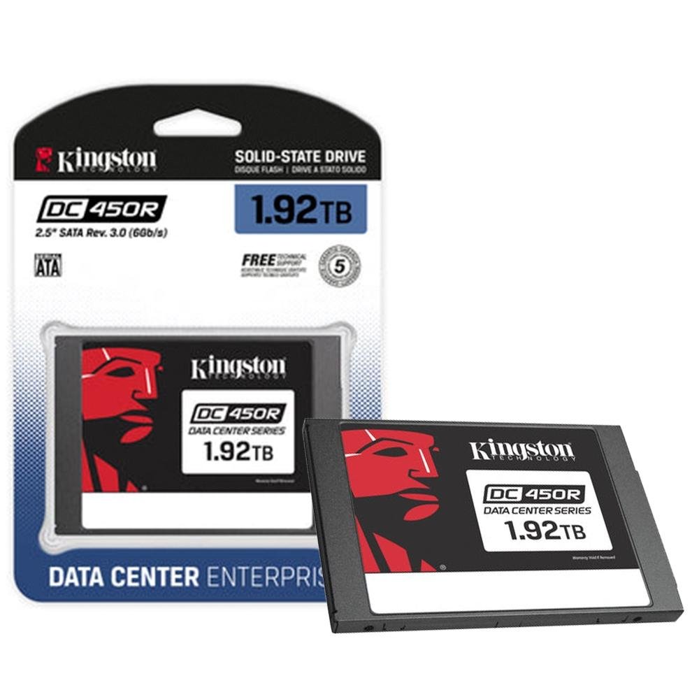 SSD 1920 GB Kingston DC450R, SATA3 2.5", Leitura: 560MB/s e Gravação: 530MB/s - SEDC450R/1920G