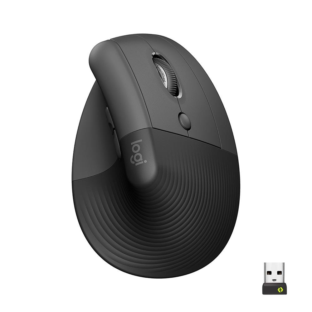 Mouse Sem Fio Logitech Lift, 4000 DPI, 6 Botões, Bluetooth, Ergonômico, USB, Grafite - 910-006466 - view 17