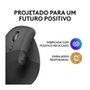 Mouse Sem Fio Logitech Lift para Canhoto, 4000 DPI, 6 Botões, Bluetooth, Ergonômico, USB, Grafite - 910-006467
