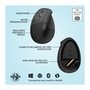 Mouse Sem Fio Logitech Lift para Canhoto, 4000 DPI, 6 Botões, Bluetooth, Ergonômico, USB, Grafite - 910-006467