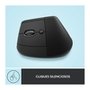 Mouse Sem Fio Logitech Lift para Canhoto, 4000 DPI, 6 Botões, Bluetooth, Ergonômico, USB, Grafite - 910-006467