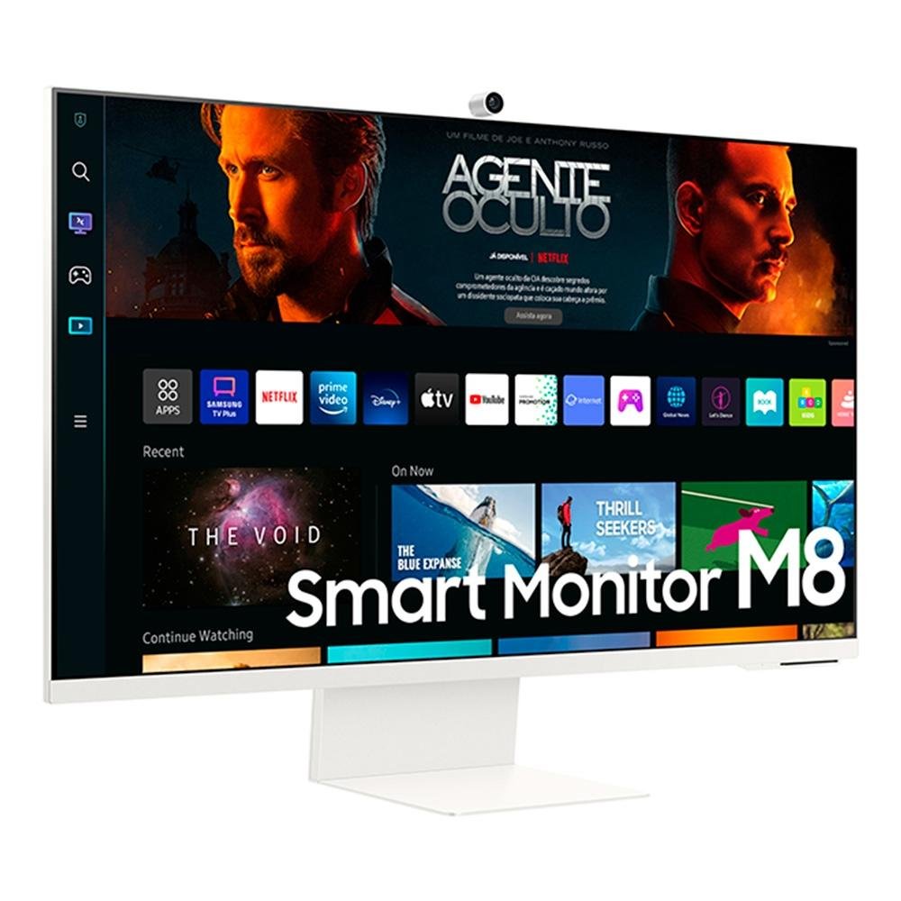 Imagem 14 de 14 do produto Monitor Smart Samsung M8 32" IPS 4K UHD, HDR 10, HDMI/USB-C, Tizen, WebCam, Bluetooth, WiFi, AirPlay 2, VESA, Branco - LS32BM801ULXZD