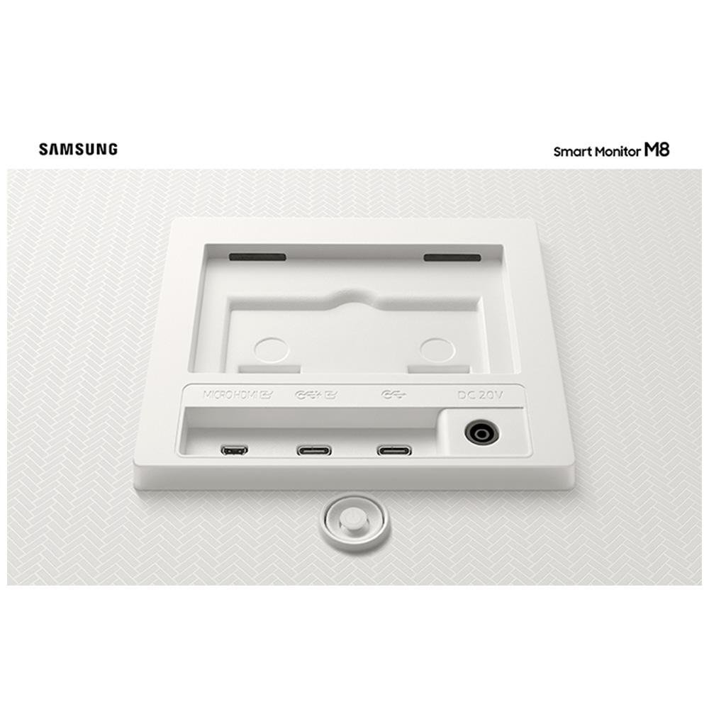 Imagem 5 de 14 do produto Monitor Smart Samsung M8 32" IPS 4K UHD, HDR 10, HDMI/USB-C, Tizen, WebCam, Bluetooth, WiFi, AirPlay 2, VESA, Branco - LS32BM801ULXZD