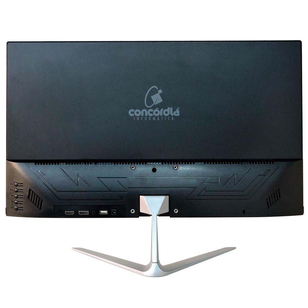 Imagem 4 de 6 do produto Monitor Gamer Concórdia 23,8 LED Full HD, 165Hz, 1ms, HDMI/DisplayPort, FreeSync, Preto e Prata - R200s