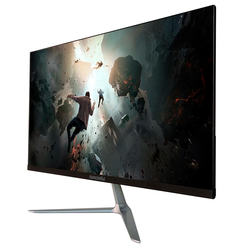 Imagem 3 de 6 do produto Monitor Gamer Concórdia 23,8 LED Full HD, 165Hz, 1ms, HDMI/DisplayPort, FreeSync, Preto e Prata - R200s